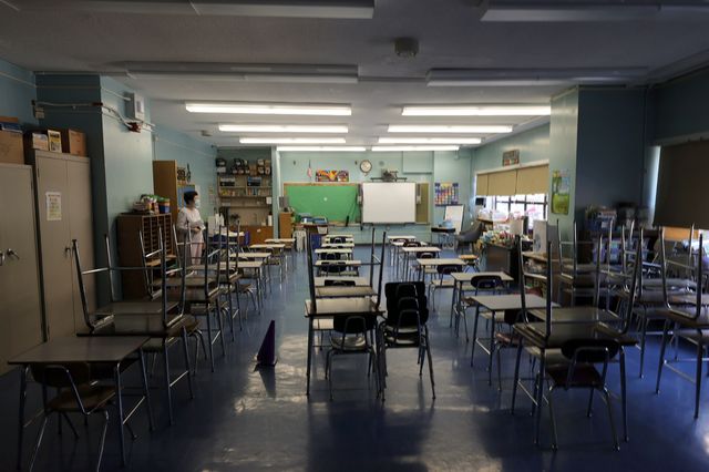 A school classroom in Manhattan